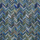 Artistic Tile Hip Herringbone Peacock Blue Glass Mosaic Wall mosaics