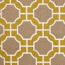Phillip Jeffries Imperial Gates Yellow and White on Jute Wallcoverings / Wallpaper