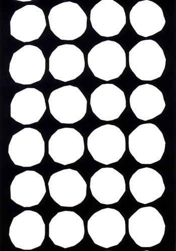 Kivet white/black interior fabric Marimekko