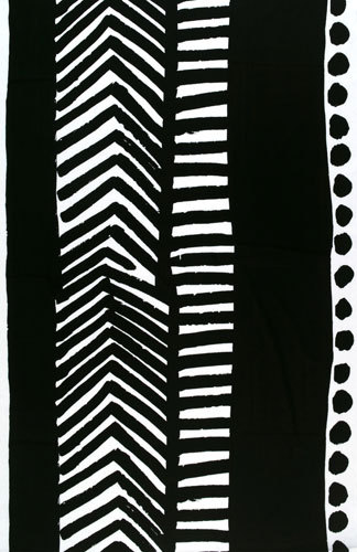 Käki black interior fabric Marimekko