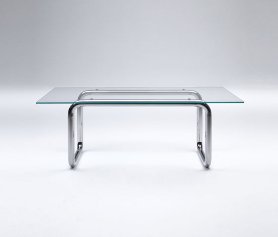 Glas table with pipe legs Living Divani