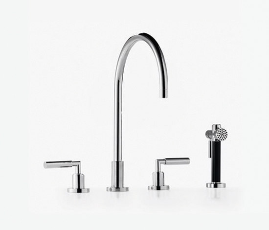Tara. - Three-hole mixer with rinsing spray set Dornbracht