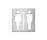 Pictogram, stainless steel/self-adhesive | Serafini