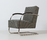 1930s tubular steel armchair with Art Deco fabric | ZEITLOS – BERLIN