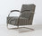 1930s tubular steel armchair with Art Deco fabric | ZEITLOS – BERLIN