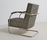 1930s tubular steel armchair with Art Deco fabric | ZEITLOS – BERLIN