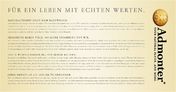Admonter Admoner. Für ein Leben mit echten Werten.