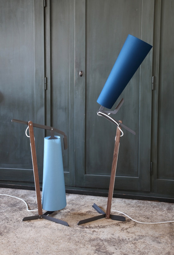 la grande  // room lamp // steel, walnut & textil | Short runs | Reinhard Dienes
