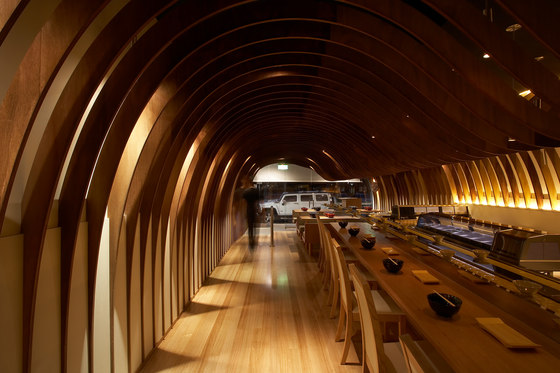 Cave Restaurant (Sushi Train) by Koichi Takada Architects | Restaurant interiors