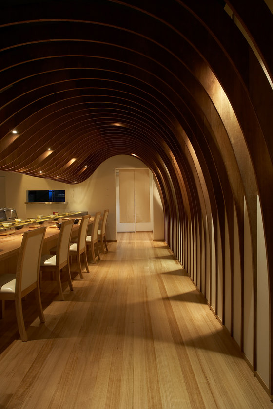 Cave Restaurant (Sushi Train) by Koichi Takada Architects | Restaurant interiors