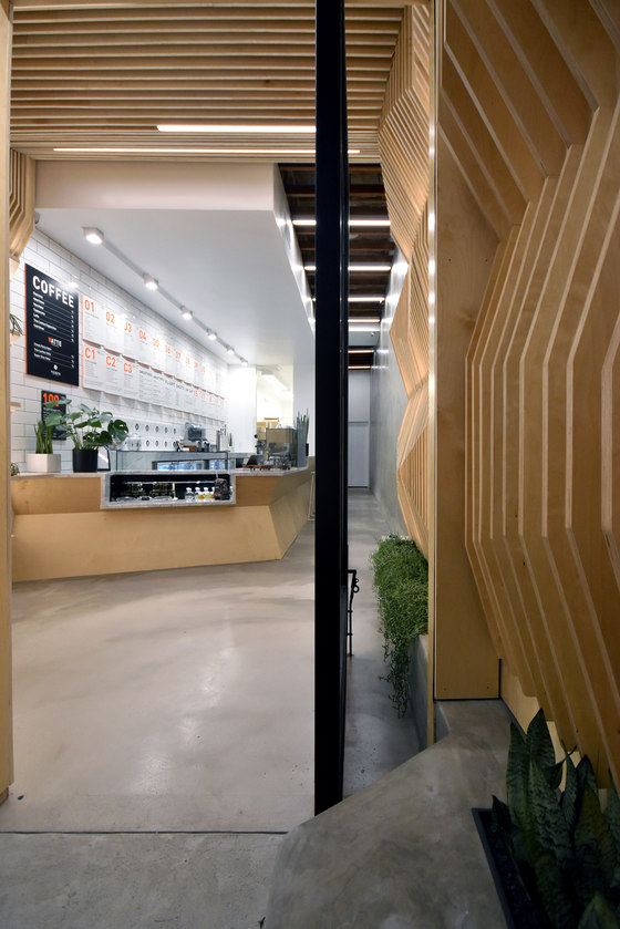 Ascended Ply / Juice Served Here | Café interiors | A-INDUSTRIAL