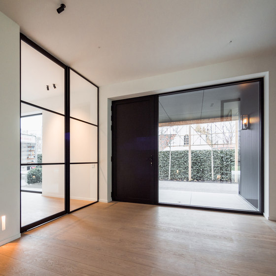 Steel look pivot doors and fixed partitions |  | PortaPivot
