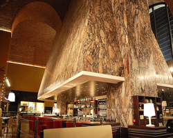Cappa Mazzoniana, Convoglia restaurant (Stazione Termini) | Café interiors | Maurizio Rossi Lighting Design