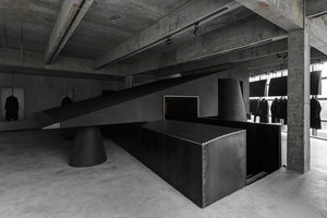 Black Cant System - HEIKE fashion brand concept store | Shop interiors | AN Design Studio