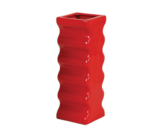 Ceramic vase “onde”, red