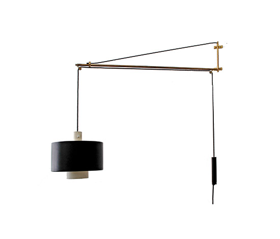 Wall lamp, height adjustable