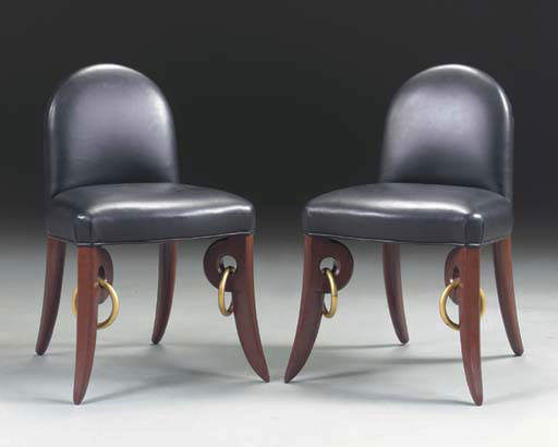 Side chairs, pair