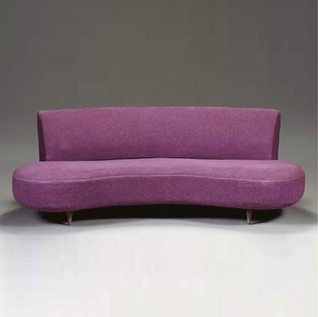 Upholstered 'Flaque d'eau' sofa