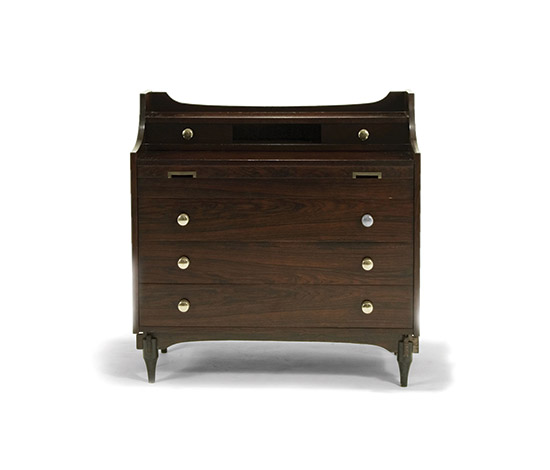 Rosewood veneered chest of drawers, mod. SC 284