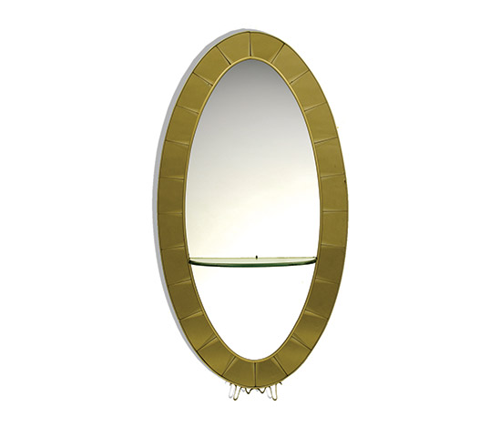Mirror with crystal frame
