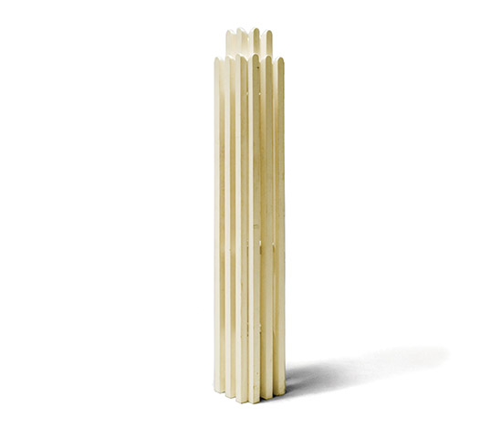 Coat stand, white lacquered wood