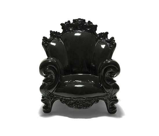 'Proust' black ceramic armchair model
