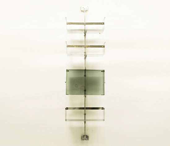 Shelving unit, chromium-plated steel