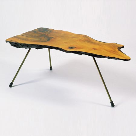 Tree trunk table