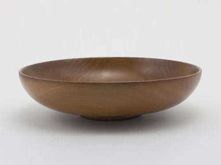 Turned wood footed bowl