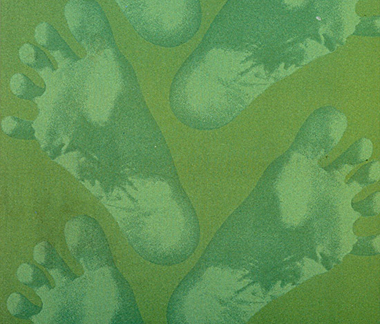 "Design Feet" fabric wall panel
