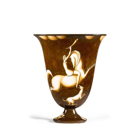 Vase “L'amazzone con il corno“