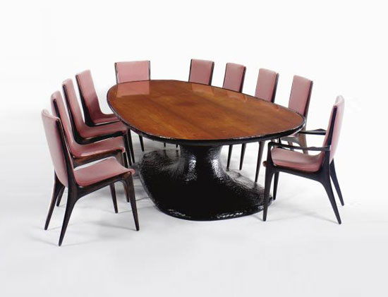 "CONTOUR BACK" DINING CHAIRS