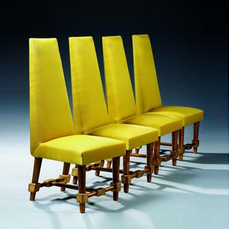 Suite of eight chairs