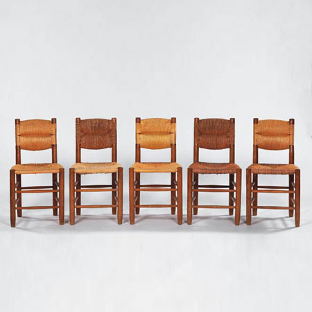 Suite de cinq chaises