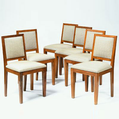 Suite of six chairs