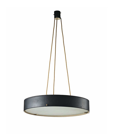Metal and glass ceiling lamp