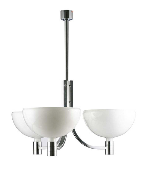 Chromium pl. steel / glass ceiling lamp