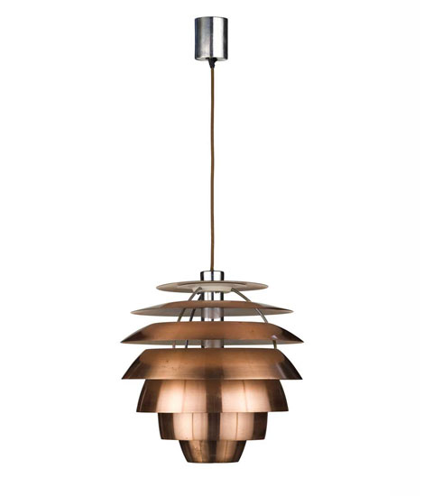Copper ceiling lamp