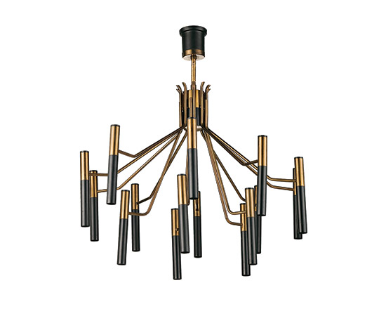 Brass ceiling lamp, mod. n° 582