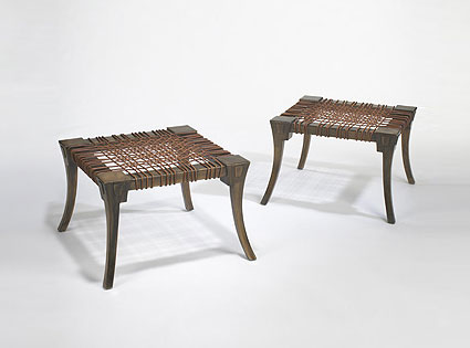 Diphros stools, pair
