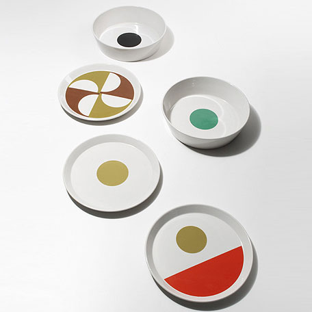 Plates, set of five