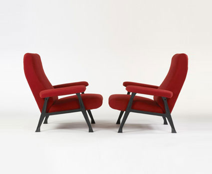 Lounge chairs, pair
