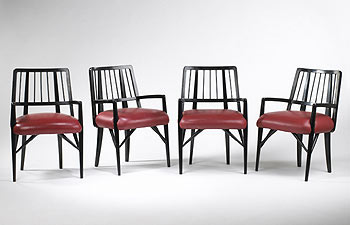 Dining chairs, set of four