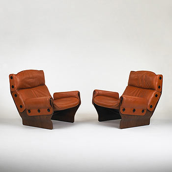 Canada lounge chairs, pair