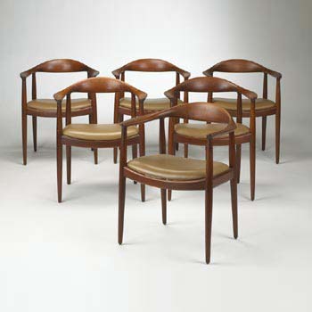 Round Chairs, set of six