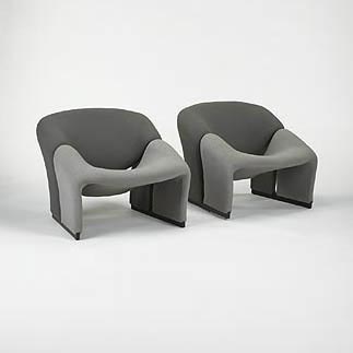 F 598 Lounge chairs, pair
