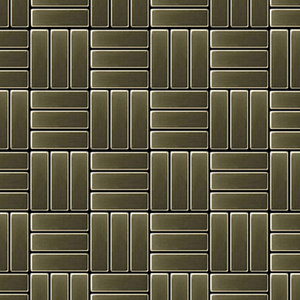 Basketweave Brass Tiles