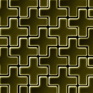 Swiss Cross Brass Tiles