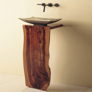 Wood Pedestal / Vanity Sink
