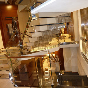 Polished Stainless Steel Stairs